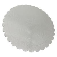 Vente en gros de cercles à gâteau en feuille d'argent et de bases carrées en carton de 6, 8, 10 et 12 pouces pour l'emballage de pâtisseries et de pâtes à sucre