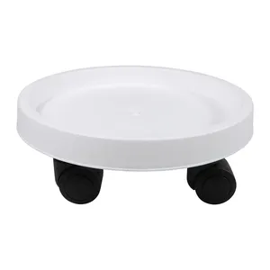 Leizisure Round/Square Toughened Resin Pot Trays With Universal Wheel For Easy Moving Resin Moving Tray Gardening Supplies