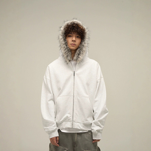Felpe con <span class=keywords><strong>Cappuccio</strong></span> Invernali Y2K Ricamate con Stampa a Rilievo, Giacca con Zip e Grafica Grunge, Felpe Estetiche Hip Hop Streetwear - Product Image 2