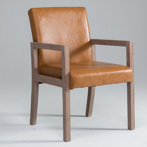 Sillón de Madera Maciza con Respaldo Envejecido, Estilo Retro Moderno Minimalista, para Uso Comercial en Hoteles, Restaurantes, Cafés y Salas de Mahjong - Product Image 4