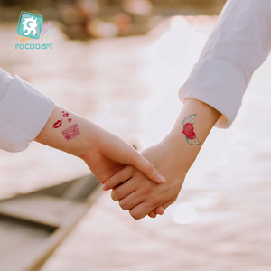 <span class=keywords><strong>Tatuaggi</strong></span> Temporanei Glitterati Carini, Stili Rosa Acceso alla Moda, Adesivi Decorativi per Feste, Regalo per San Valentino e Galentine's Day - Product Image 1