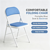 Chaises de jardin modernes pliantes portables, très vendues, de haute qualité, avec cadre métallique personnalisé et sièges confortables en PU, pour les équipements de loisirs