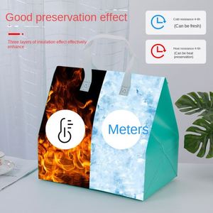 Takeaway Insulation Non-Woven Cooler Bag Portable Foldable Zipper Closure Custom Logo - Product Image 1