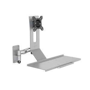 Giá đỡ máy tính để bàn đa năng gắn tường, có thể điều chỉnh tư thế ngồi hoặc đứng, kèm giá đỡ bàn phím và giá đỡ màn hình VESA - Product Image 2