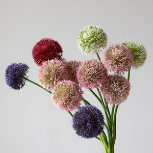 Boules de fleurs artificielles en forme d'oignons, fausses plantes vertes, boules de fleurs en forme d'oignons verts, décorations de mariage et d'intérieur, accessoires de photographie en forme de pissenlits - Product Image 3