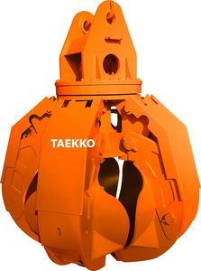TAEKKO Grappin hydraulique rotatif type <span class=keywords><strong>Orange</strong></span> Peel pour excavatrice 6-8t 15t, pour ferraille - Product Image 3