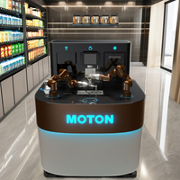 Kiosque distributeur automatique de glace pilée, de crème glacée, de café et de jus avec bras robotique JAKA MiniCobo à 6 axes, capacité de 150 à 200 unités