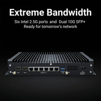 Firewall Mini PC 2*10G SFP+ Core I5 1235U I3 1215U 6xi226-V 2.5G 2*DDR5 NVMe Komputer Industri Server Rumah Proxmox