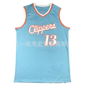 เสื้อบาสเก็ตบอลคลิปเปอร์สแบบเวสต์ # 2 # 13 # 0 เลโอนาร์ดจอร์จผ้าฝ้ายสำหรับผู้ชาย S M L XL XXL - Product Image 5