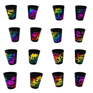 Copas de Vino Mini Negras Personalizadas, Vaso Colorido para Bebidas, Botella de Licor Pequeña Personalizada, Reutilizable con el Logotipo de Jamaica - Product Image 4