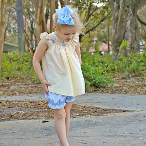 Nouvellement élégant été bébé fille deux pièces ensemble sans manches <span class=keywords><strong>bateau</strong></span> imprimé hauts et pantalon court enfant filles vêtements d'été - Product Image 5