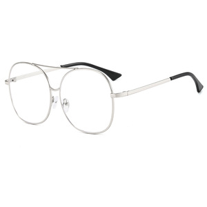Psn Round Metal <b>Frame</b> <b>Eyeglasses</b> Black Full Rim Unisex Clear Lenses Extra Wide Optical Glasses - Product Image 4