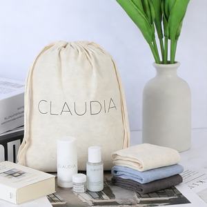 カスタムロゴ入り 再利用可能 エコフレンドリー 薄手コットンモスリン巾着ギフト包装 化粧品ポーチバッグ - Product Image 2