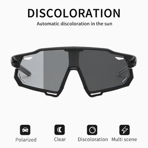 Photochromic 스포츠 안경 남성과 여성의 편광 자전거 안경 산악 <span class=keywords><strong>MTB</strong></span> 사이클링 UV400 선글라스