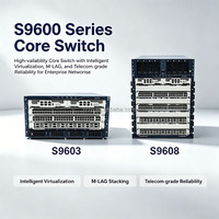 Conmutador de Chasis Modular de 3 Ranuras JX S9603 100GE/40GE/25GE/10GE para Centro de Datos Empresarial, Conmutador Redundante L3 Administrado con VXLAN M-LAG