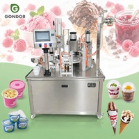 Machine de remplissage et de scellage entièrement automatique pour contenants en papier, pots de crème, bacs à glaçons, gobelets à jus et pots de yaourt en plastique, Sri Lanka