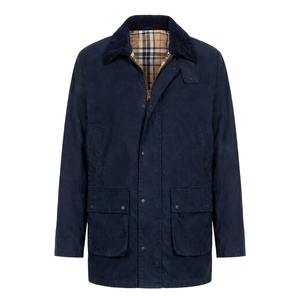 Veste cirée HINGOL pour homme, col montant, respirante, imperméable, en coton, pour le travail en extérieur, coupe-vent, décontractée, avec fermeture éclair - Product Image 1