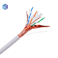 Cable de red LAN Ethernet para exteriores Cat 6 a granel Cable Ethernet externo blindado Kabel aislamiento de PVC cobre RJ45
