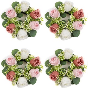 Venta al por mayor de flores artificiales peonía Rosa vela centros de mesa rosas de seda para mesa Primavera Verano corona puerta delantera bodas fiesta - Product Image 3