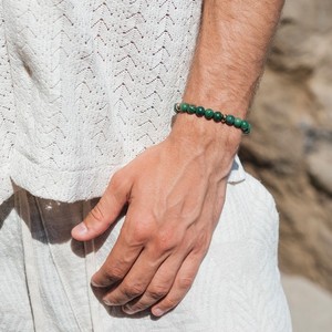 Gelang <span class=keywords><strong>Jade</strong></span> Alami 6Mm 8Mm yang Dapat Disesuaikan, Pelindung Penyembuhan Spiritual yang Kuat untuk Suami dan Istri, Hadiah untuk Wanita dan Pria - Product Image 6