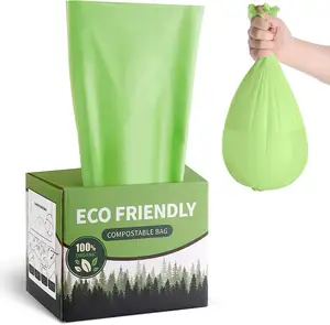 Factory supply 100%recycled compostable heavy duty biodegradable trash bag plastic pe construction contractor garbage trash bags