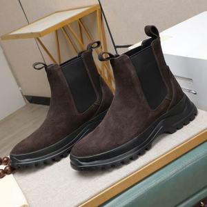 Botas Chelsea de Cuero Personalizadas de Alta Gama para Hombre, Botas Cortas de Piel Vacuna Transpirables y Antideslizantes, Zapatos Clásicos de Lujo para Hombre - Product Image 1