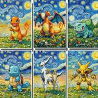 Cartes Métalliques Inspirées de Pokémon, Artisanat Chinois, Étui en Acrylique, Articles de Collection Premium pour Collectionneurs, Jeux de Société