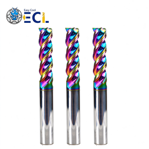 Easy Cool 3 Flutes Carbide End Mill Rainbow Coating <b>CNC</b> Ball Nose <b>Cutter</b> - Product Image 2