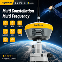 Récepteur GNSS RTK Toptech TK800 Super Base Rover 5W Radio UHF Portée 25km 4G/WiFi Multi-constellation CORS Étanche IP68 pour Levés Topographiques