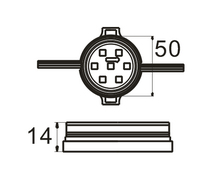 Lumières LED de fête foraine Carnival Pixel, étanches, 50 mm, 7 LED SMD5050 GS26803, 24 V, décoration permanente pour Noël et les fêtes