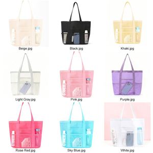 <b>Beach</b> <b>Foldable</b> Large Capacity Tote for Women, Waterproof Polyester Mesh Pool Portable Gym Travel Shopping <b>Bag</b> - Product Image 2