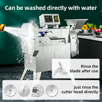 Professionele multifunctionele elektrische groente-snijder, -slicer, -shredder en -dicer, commerciële voedselverwerkingsmachine, bananen- en fruitsnijder