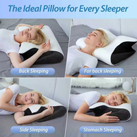 Oreiller cervical ergonomique en mousse à mémoire de forme, soutien du cou pour soulager la douleur et aligner la colonne vertébrale, oreiller pour un sommeil profond