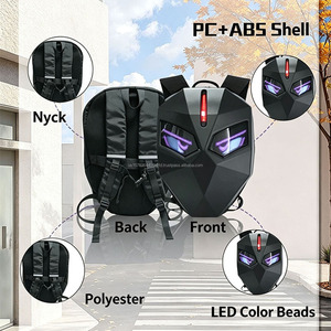 Sac à dos LED à pixels pour moto, sac de voyage DIY avec écran lumineux, sac pour casque, grande capacité, unisexe, sac à dos de cyclisme USB - Product Image 4