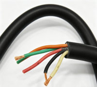 Câble basse tension industriel pour éclairage mobile extérieur de jardin et aménagement paysager SJOOW SOOW 2x14AWG en cuivre recuit PE/CPE caoutchouc 300/600V