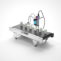 Machine d'impression de date de code de lot avec convoyeur à vitesse réglable cartouches d'encre de codeur à jet d'encre Tij de bureau en ligne automatique