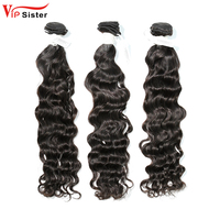 Rambut India Mentah Tanpa Proses, Bundel Remy Grade 6A, 100% Rambut Asli Manusia, Sampel Gratis, Gaya Lurus dan Body Wave, Grosir