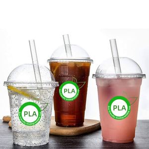 Compostable <b>Plastic</b> Pla <b>Drink</b> <b>Cup</b> Manufacturer 10oz 12oz 16oz 24oz Lid Cold Drinking Coffee PLA <b>Cup</b> - Product Image 1