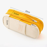 Trousse à crayons 3D en carton couleur unie grande capacité pour écoliers, avec 2 fermetures éclair, certifiée BSCI, boîte à stylos et papeterie – Offre Spéciale