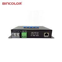 Bincolor BC-204 4端口Artnet至SPI/DMX转换器2720像素支持各种发光二极管驱动IC以太网像素灯控制器