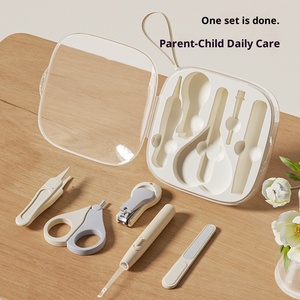 Kit de <span class=keywords><strong>manucure</strong></span> professionnel pour bébé, coupe-ongles 5 en 1 en acier inoxydable, portable, sûr, ciseaux de toilettage, éclairé - Product Image 2