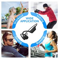 Écouteurs à conduction osseuse X7 étanches IPX8, sans fil, à oreille ouverte, pour la natation, avec mémoire intégrée de 32 Go et micro pour le sport