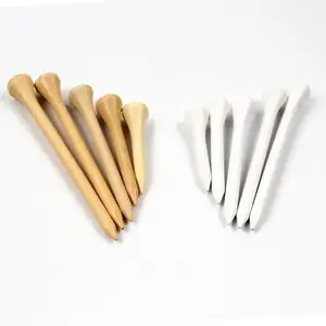 White Eco Colorful Golf Tee Wood Markers Blank Custom Logo Golf Tees