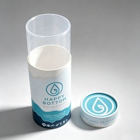 Boîte en carton cylindrique transparente personnalisée en gros avec fenêtre transparente pour l'emballage de produits d'hygiène personnelle