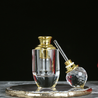 Mini flacon en verre rechargeable pour huile essentielle, flacon de parfum en cristal