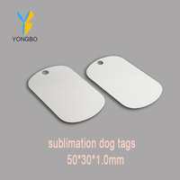 Fabricant en gros de médailles pour chien personnalisées double face, vierges, imprimables par sublimation, pendentif médaille pour chien