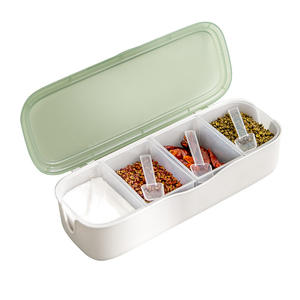 Caja de Condimentos Xitianlong con 4 Compartimentos Desmontables, Recipiente para Almacenamiento de Condimentos Sólidos, Tarro de Especias para Cocina - Product Image 5