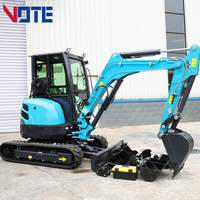PENGIRIMAN GRATIS Excavator 3.5 Ton Mesin Kubota EPA Digger Pertanian Excavator Kecil 1 Ton 2 Ton Harga Mini Excavator Crawler