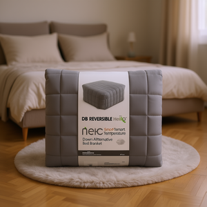 ผ้าห่มนวมเนค ดีบี รีเวอร์ซิเบิล ไฮคิว สมาร์ทเทมเปอร์เจอร์ ดาวน์ อัลเทอร์เนทีฟ สำหรับทุกฤดู ให้ความสบาย รูปทรงสี่เหลี่ยมผืนผ้า แบบเรียบง่าย สีพื้น - Product Image 2