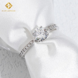 แหวนเพชรโมอิส VS1อัญมณีหรูหรา1.49 CT D Color ของขวัญครบรอบ - Product Image 2